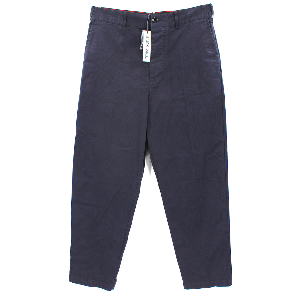 Alex Mill Boyish Chino Pants NEW Navy Blue High Rise Cotton Relaxed Size 12 - Picture 2 of 8